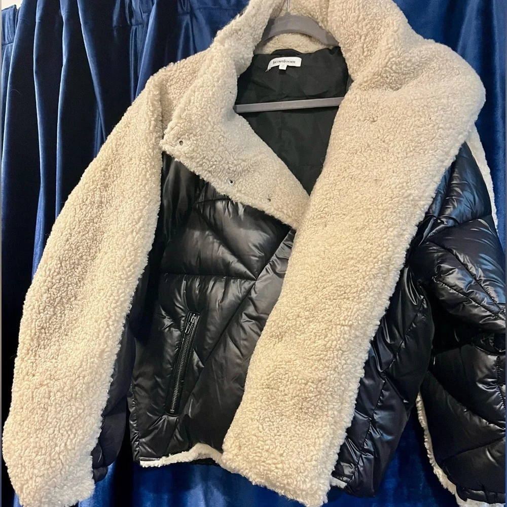 Heartloom Black and Cream Puffer Jacket - Picture 6 of 6